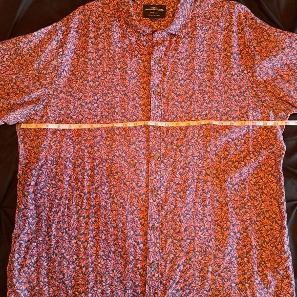 Rodd & Gunn Polo Shirt Men's Size 2XL Pink & Purple Floral Linen Button Up - Picture 5 of 10